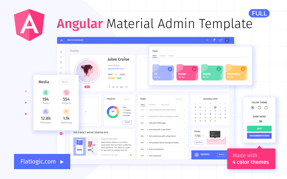 Angular Material Admin Template - Angular Material Admin & Dashboard Template