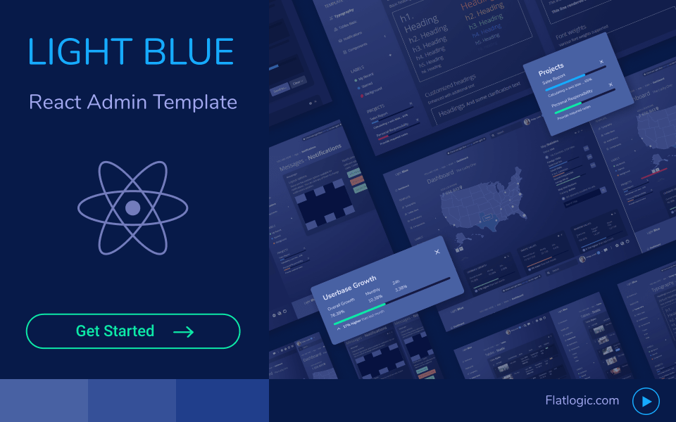 Light Blue React - React Admin Dashboard Template