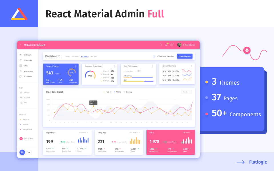 React Material Admin Full - React Material-UI Admin & Dashboard Template