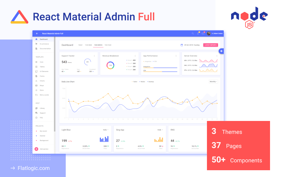 React Material UI Admin Node.js - React Material UI Admin with Node.JS Backend
