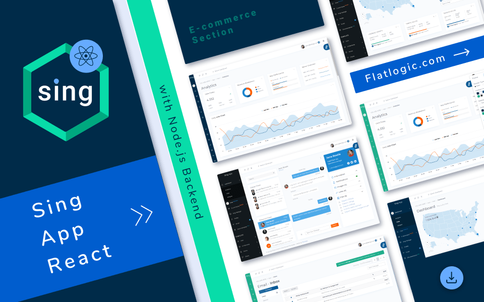 Sing App React Node.js - React Admin Dashboard Template with Node.JS Backend